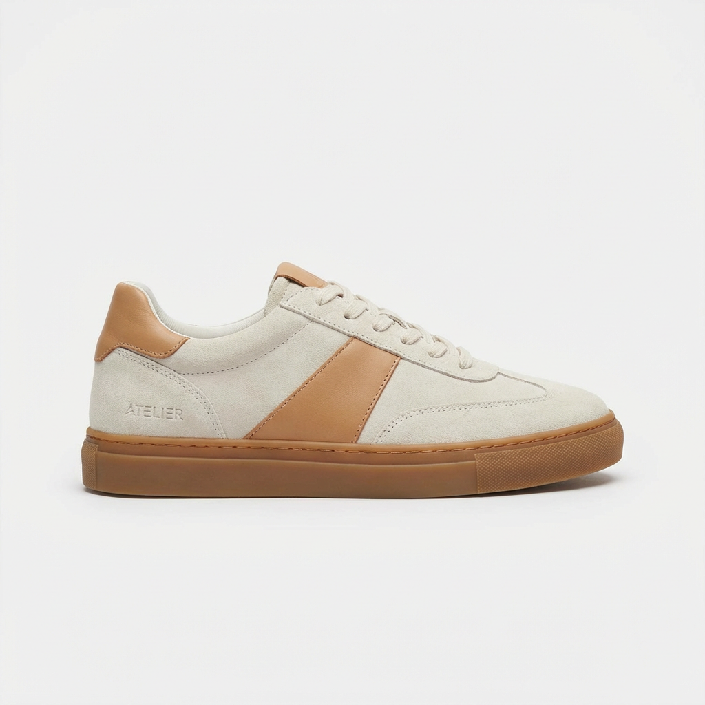 Casual Sneaker | Suede & Leather in Off-White