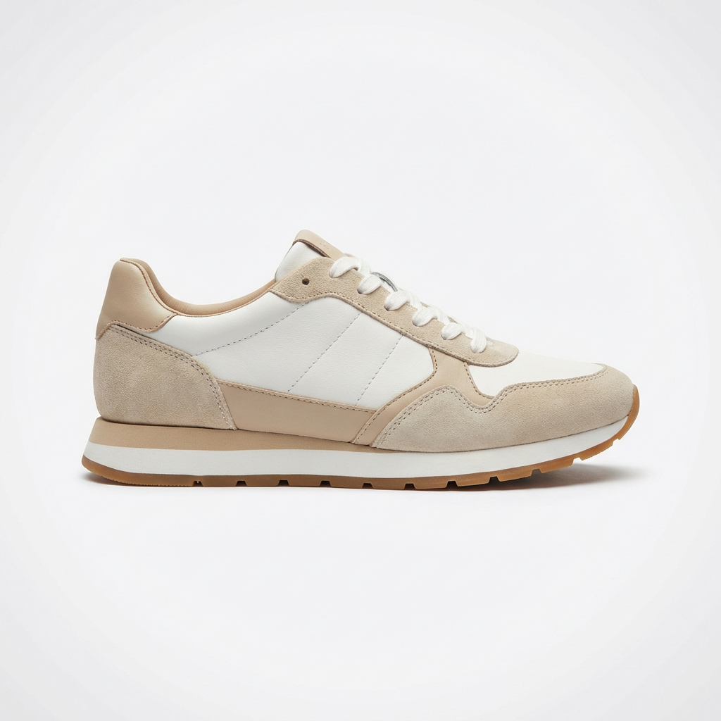 Casual Sneaker | Suede & Leather in Off-White
